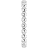 14K White Beaded Stackable Ring