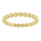 14K Yellow Gold Beaded Stackable Ring