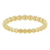 14K Yellow Beaded Stackable Ring