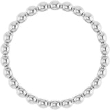 Sterling Silver Beaded Stackable Ring