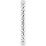 14K White Beaded Stackable Ring