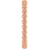 14K Rose Beaded Stackable Ring