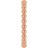 14K Rose Beaded Stackable Ring