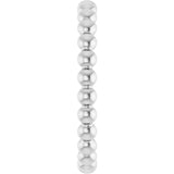 14K White Gold Beaded Stackable Ring