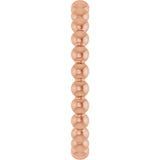 14K Rose Gold Beaded Stackable Ring