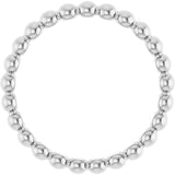 Sterling Silver Beaded Stackable Ring