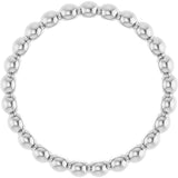 Sterling Silver Beaded Stackable Ring