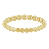 14K Yellow Gold Beaded Stackable Ring