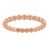 14K Rose Gold Beaded Stackable Ring