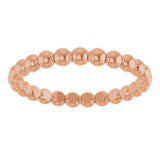 14K Rose Beaded Stackable Ring