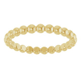 14K Yellow Gold Beaded Stackable Ring
