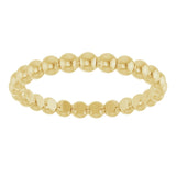 14K Yellow Beaded Stackable Ring