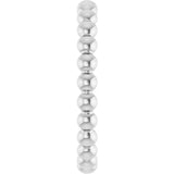 14K White Beaded Stackable Ring