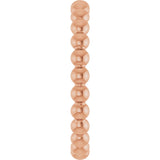 14K Rose Beaded Stackable Ring
