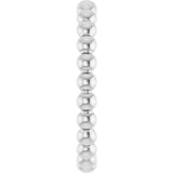 14K White Gold Beaded Stackable Ring