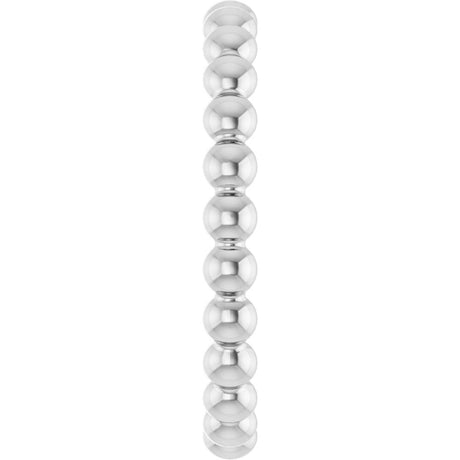 Sterling Silver Beaded Stackable Ring