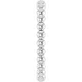 14K White Beaded Stackable Ring