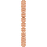 14K Rose Beaded Stackable Ring