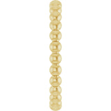 14K Yellow Beaded Stackable Ring