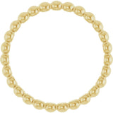 14K Yellow Gold Beaded Stackable Ring