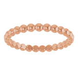 14K Rose Beaded Stackable Ring