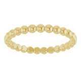 14K Yellow Beaded Stackable Ring