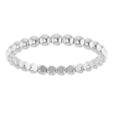 14K White Gold Beaded Stackable Ring