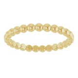 14K Yellow Gold Beaded Stackable Ring