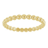 14K Yellow Beaded Stackable Ring