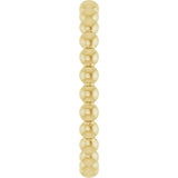 14K Yellow Beaded Stackable Ring