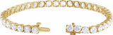 14K Yellow Gold 12 CTW Lab-Grown Diamond Line 7" Bracelet