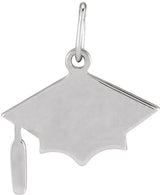 Sterling Silver Engravable Graduation Cap Pendant