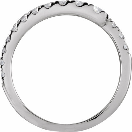 14K White Gold 9/10 CTW Lab-Grown Diamond Bypass Ring