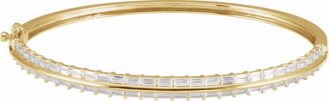 14K Yellow Gold 2 1/6 CTW Lab-Grown Diamond 7" Bangle Bracelet