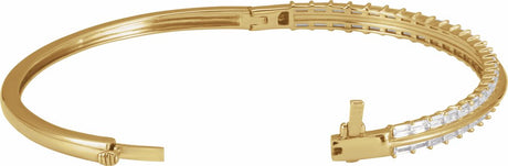 14K Yellow Gold 2 1/6 CTW Lab-Grown Diamond 7" Bangle Bracelet