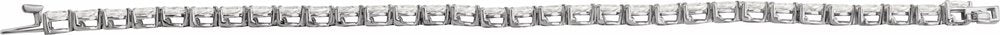 14K White Gold 6 1/2 CTW Lab-Grown Diamond Line 7" Bracelet