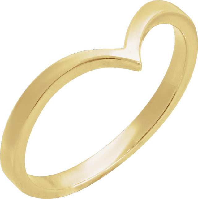 10K Yellow V Ring