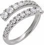 14K White Gold 9/10 CTW Lab-Grown Diamond Bypass Ring