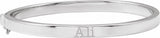 Sterling Silver Engravable 5 mm Tube Hinged Bangle 7" Bracelet