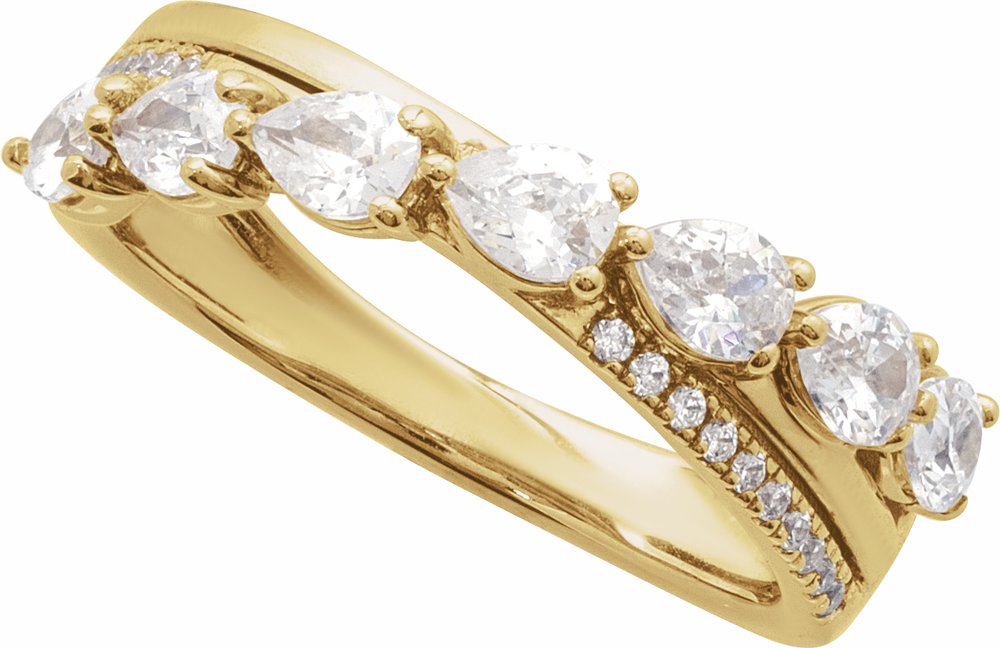 14K Yellow 1 1/8 CTW  Natural Diamond Ring