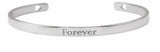 Sterling Silver Engravable Pierced Heart Cuff 7" Bracelet