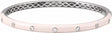14K White Gold 1/5 CTW Natural Diamond & Pink Enamel 7" Bangle Bracelet