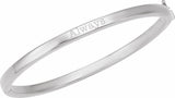 Sterling Silver Engravable 6 mm Tube Hinged Bangle 7" Bracelet