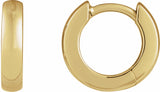 14K Yellow Hinged 12 mm Hoop Earrings