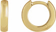 14K Yellow Gold Hinged 12 mm Hoop Earrings