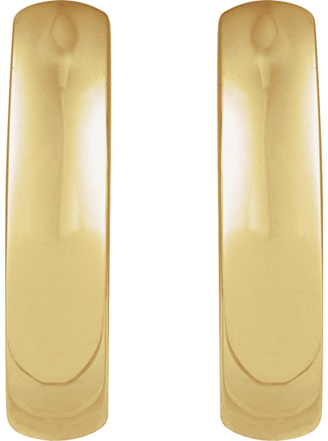18K Yellow Gold Hinged 12 mm Hoop Earrings