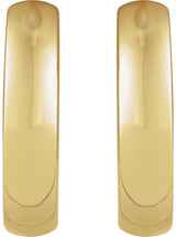 14K Yellow Gold Hinged 12 mm Hoop Earrings