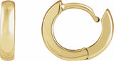 14K Yellow Gold Hinged 12 mm Hoop Earrings