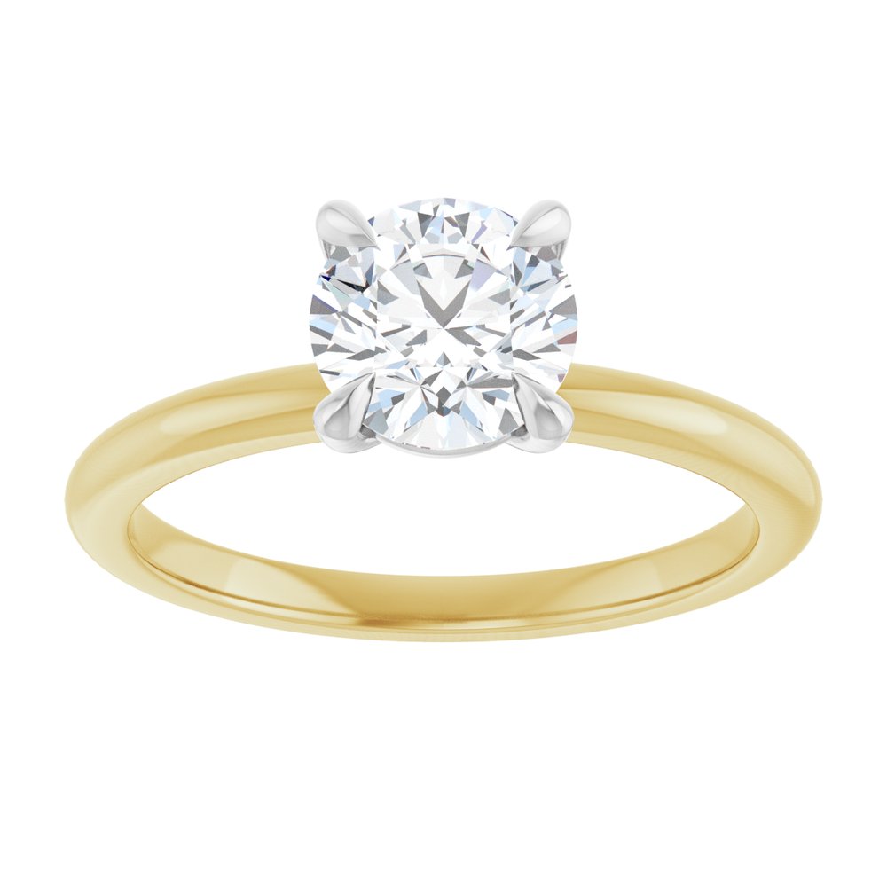 14K Yellow/White Gold 1 CTW Lab-Grown Diamond Engagement Ring