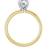 14K Yellow/White Gold 1 CTW Lab-Grown Diamond Engagement Ring